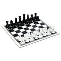 Black and Clear Glass Chess Set -13.7" Board